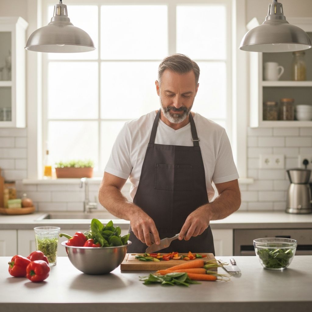 Osoba priprema zdravo jelo sa svežim povrćem u kuhinji